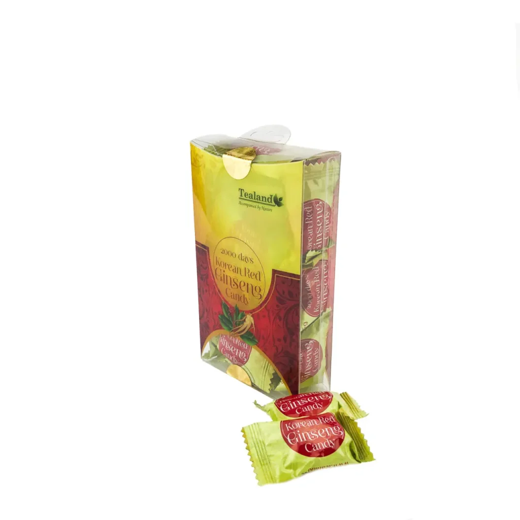 خرید آبنبات جینسینگ قرمز کره ای بسته 20 عددی